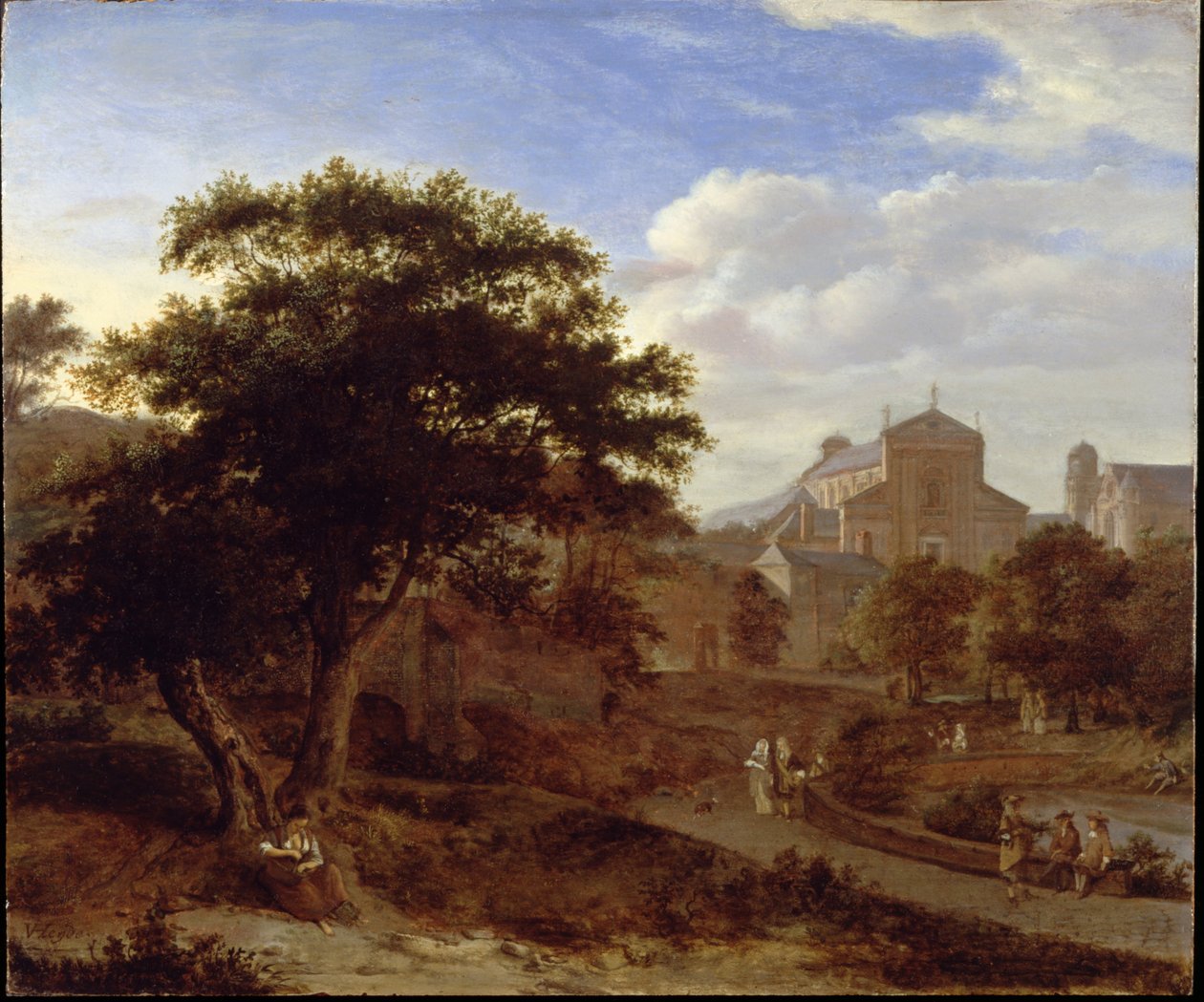 Deux églises et une muraille urbaine - Jan van der Heyden