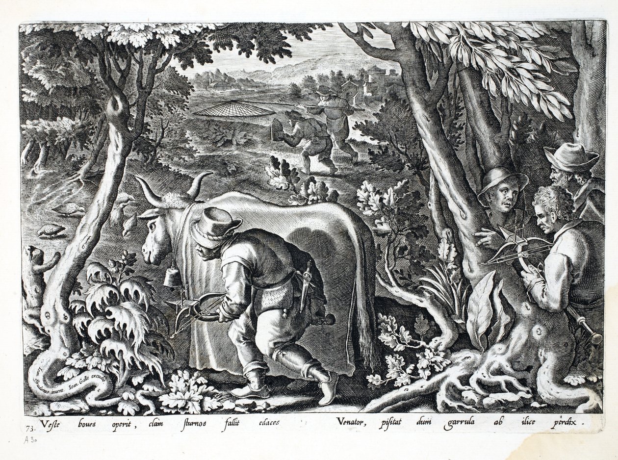 Chasse aux étourneaux et aux perdrix, illustration de 