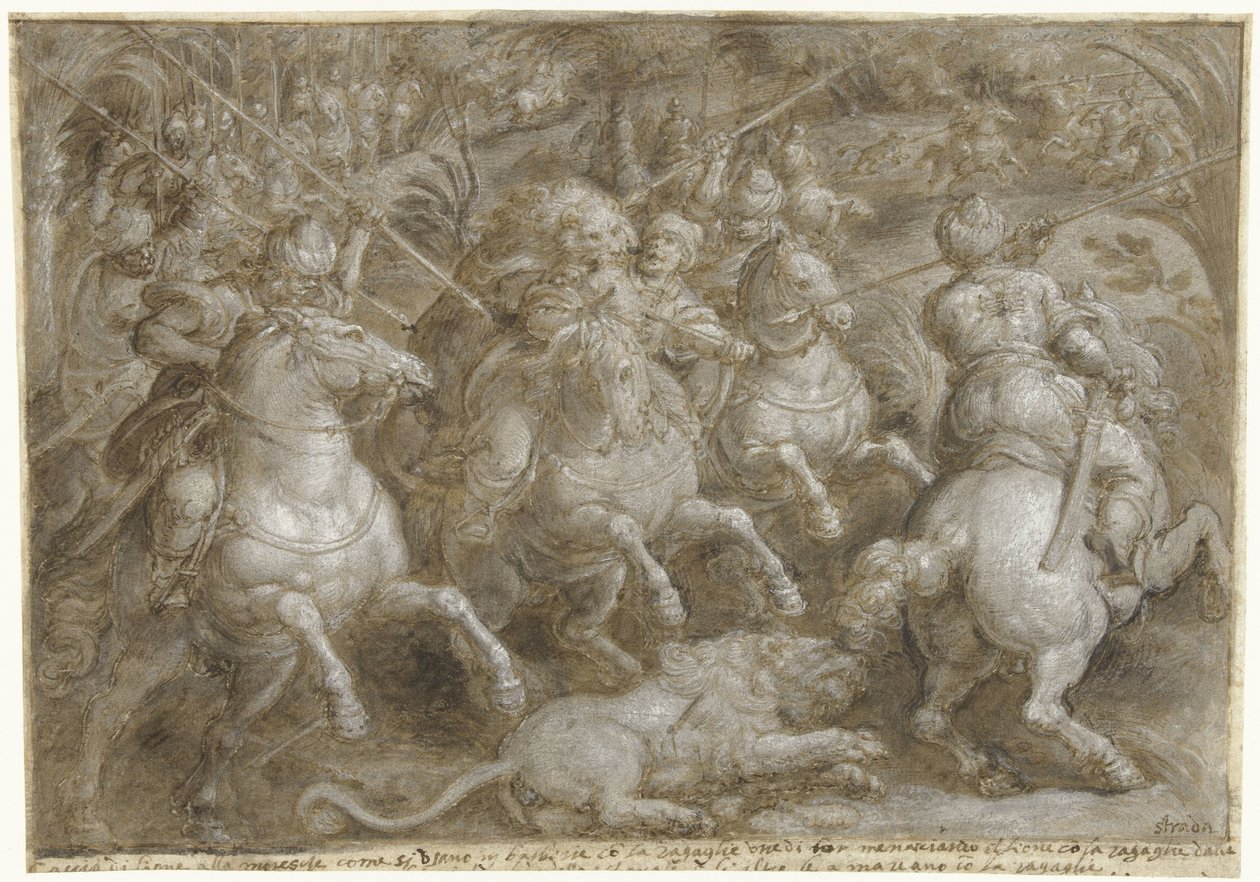 Chasse aux lions persans - Jan van der Straet