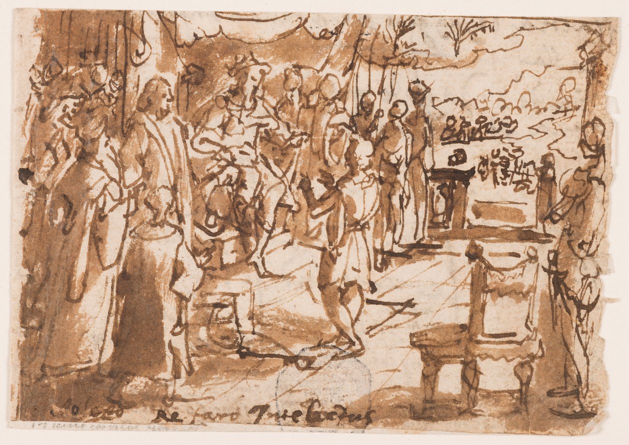 Recto : Joseph interprétant les rêves de Pharaon, design préliminaire pour la planche 2, "Spiritus Intellectus" (L