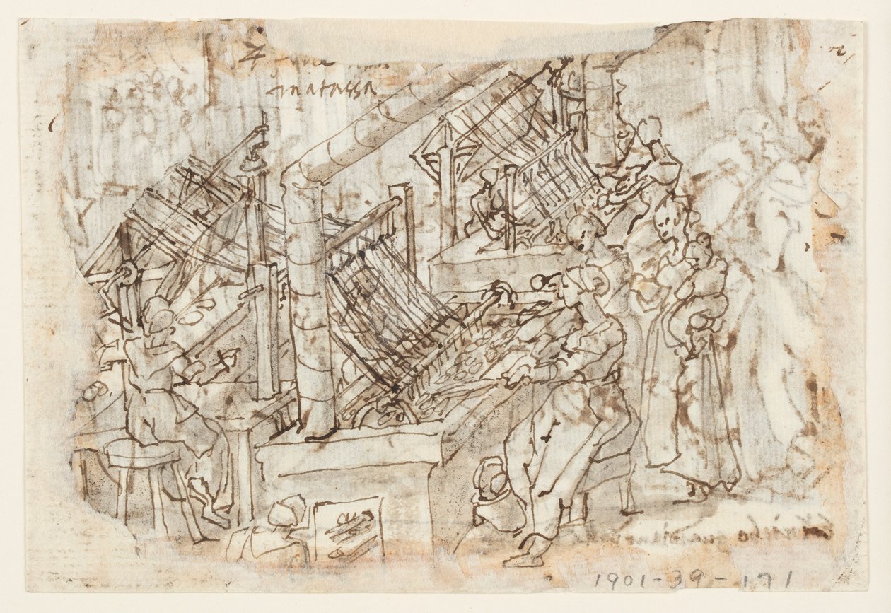 Sériciculture, dévidage des cocons - Jan van der Straet, called Stradanus