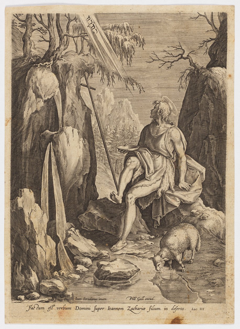 Saint Jean-Baptiste dans le désert - Jan van der Straet, called Stradanus