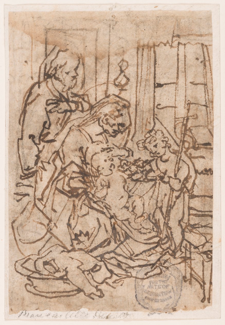 La Sainte Famille et Saint Jean-Baptiste - Jan van der Straet, called Stradanus