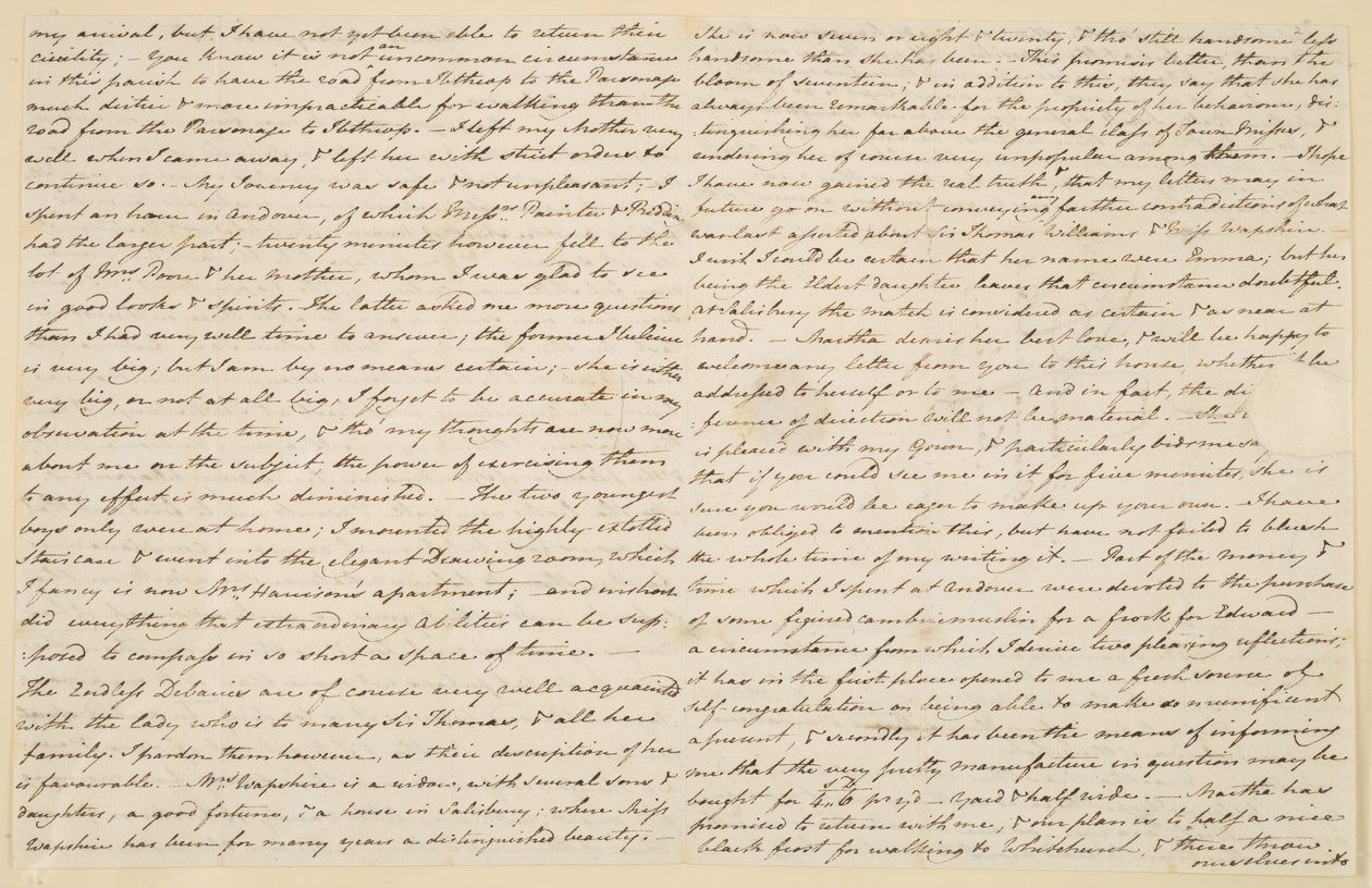 Lettre de Jane Austen à sa sœur Cassandra, 30 novembre 1800 - Jane Austen