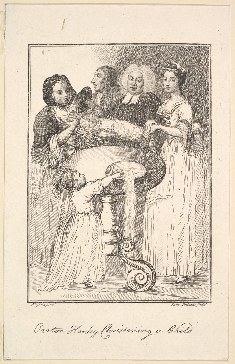Orateur Henley baptisant un enfant, 1794 - Jane Ireland