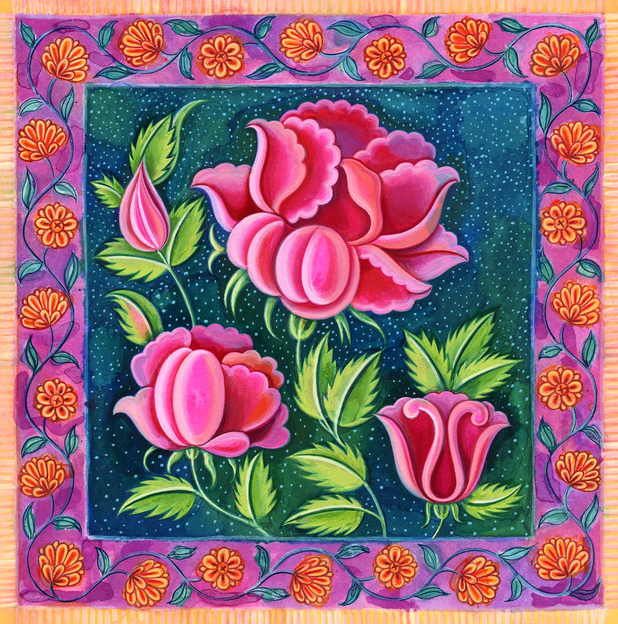 Fleurs roses - Jane Tattersfield
