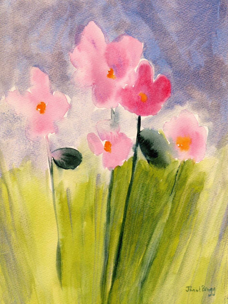 Floral in the Meantime, c. 2024 (aquarelle sur papier) - Janel Bragg