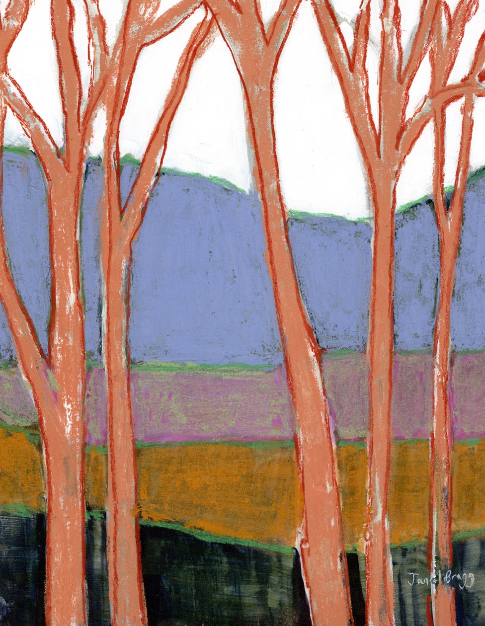 Holiday Hideaway Blue Hill Edition, c. 2024 (technique mixte sur papier) - Janel Bragg