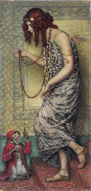 Princesse avec un singe - Janis Rozentals