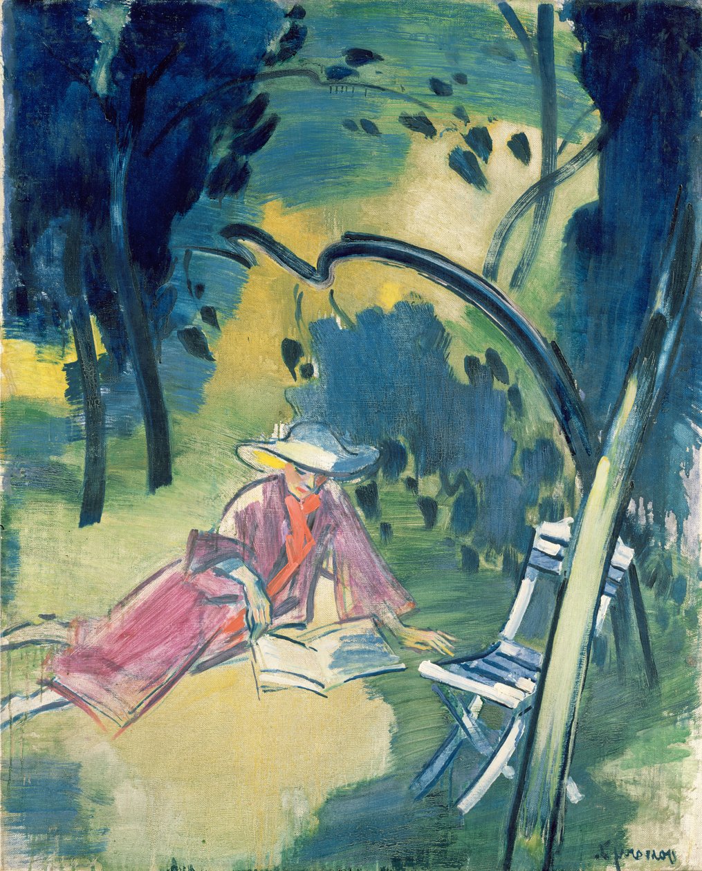 Femme dans le jardin - János Vaszary