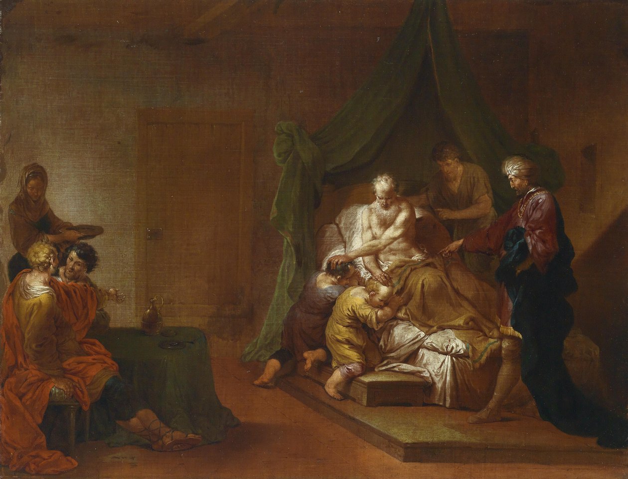 French : Jacob bénit les fils de Joseph (Ephraïm et Manassé) - Januarius Zick