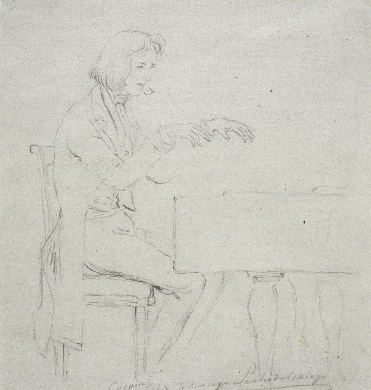 Frédéric Chopin (1810-49) au piano à queue - January Suchodolski