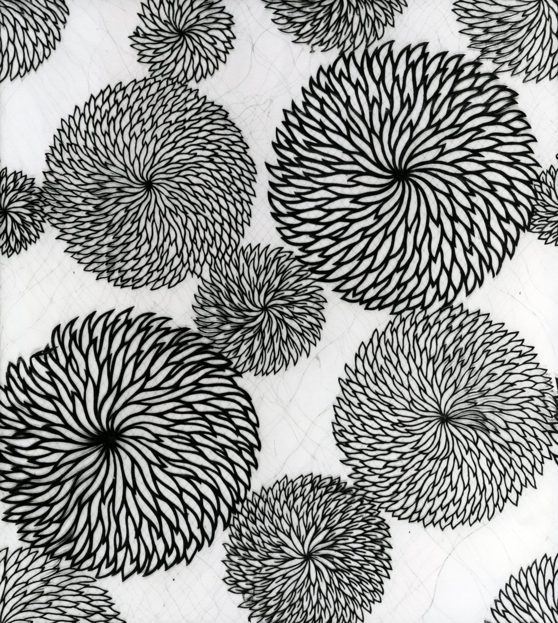 Chrysanthèmes, un pochoir pour l