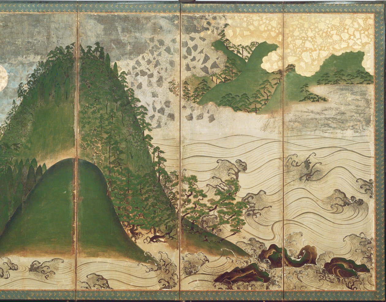 Paysage de printemps avec soleil, partie d