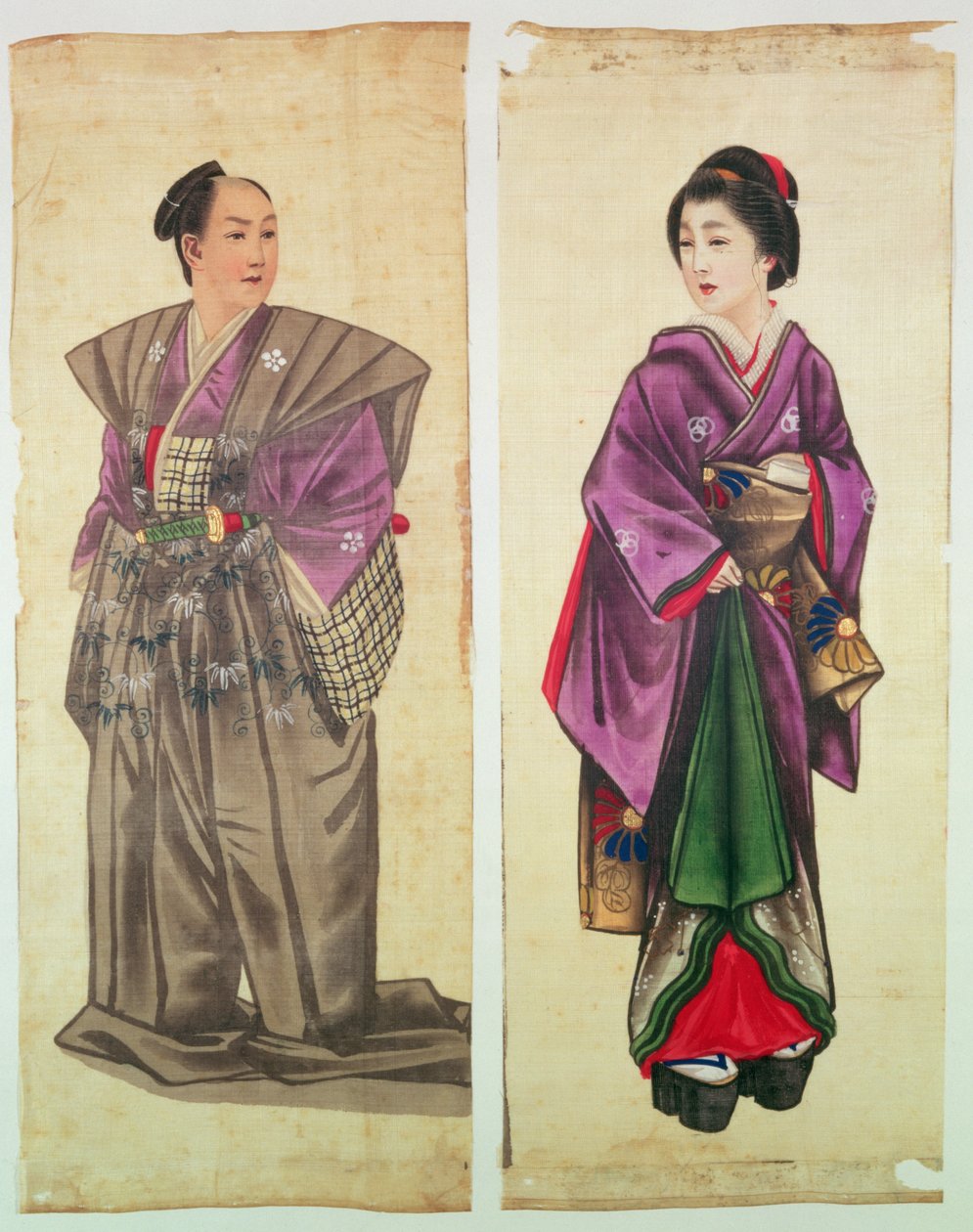 Deux figures japonaises - Japanese School