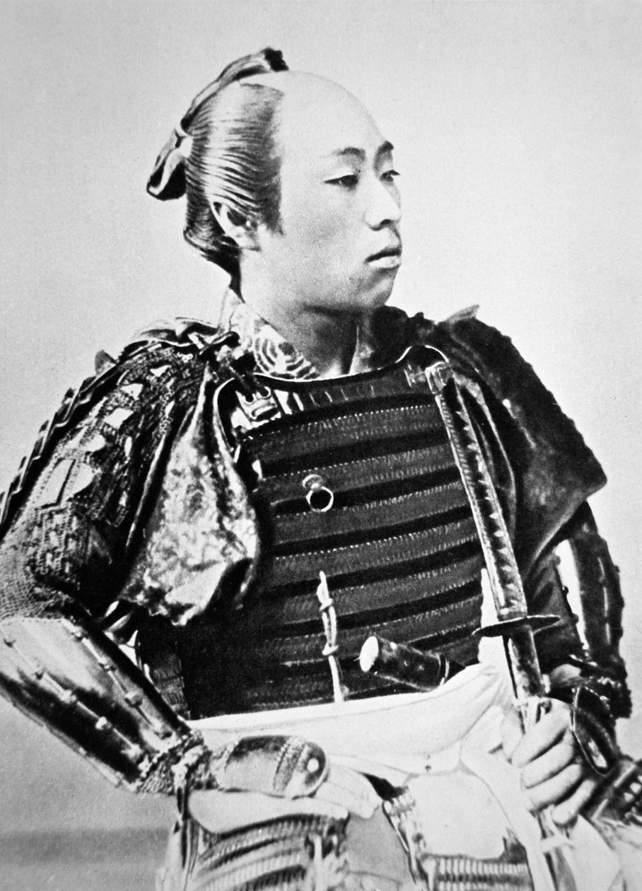 Samouraï du Japon ancien avec coiffure traditionnelle - Japanese Photographer