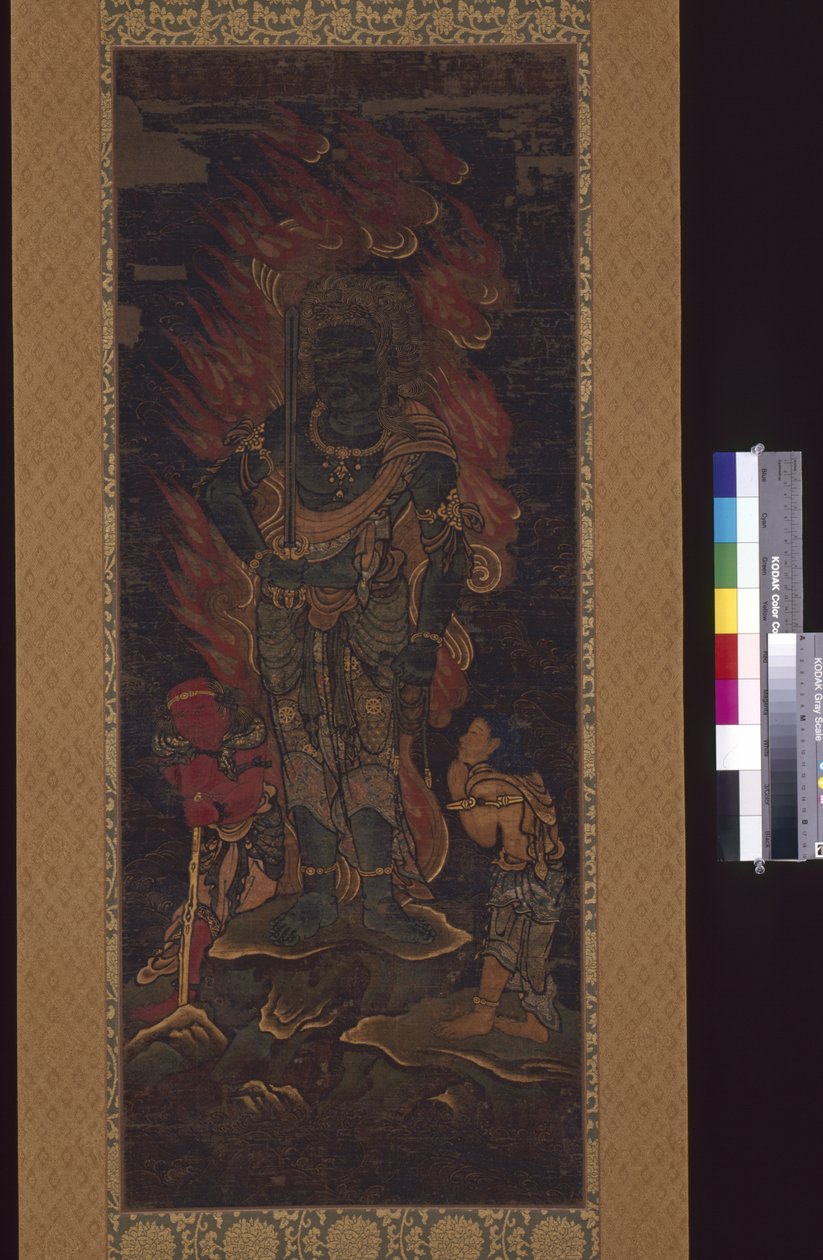 Acala Vidyārāja (Fudō Myōō) et deux assistants - Japanese School
