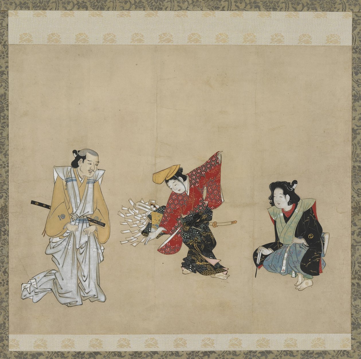 Garçon exécutant une danse Narihira, période Edo - Japanese School