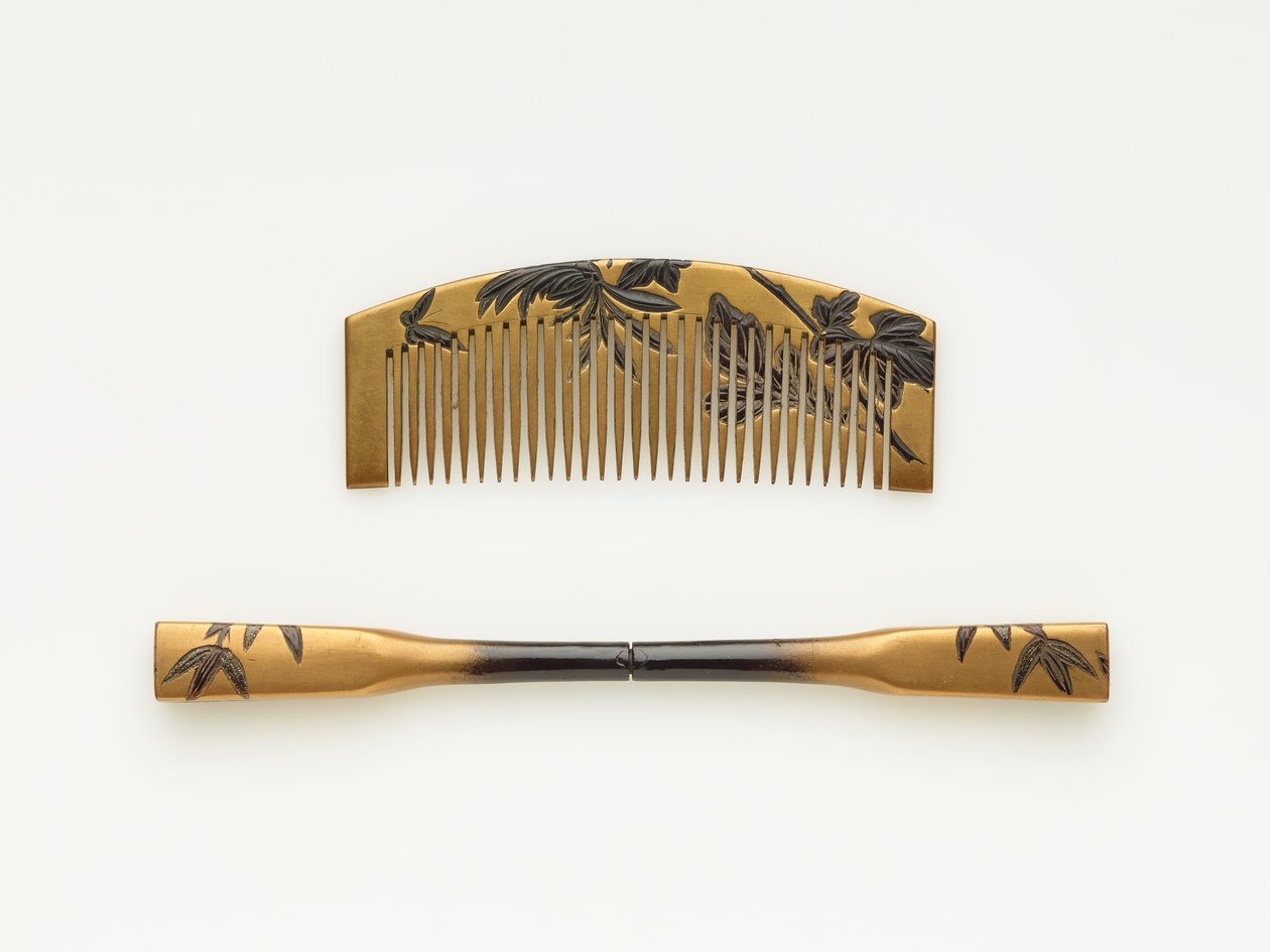 Peigne et épingle à cheveux, fin 19e-début 20e siècle - Japanese School