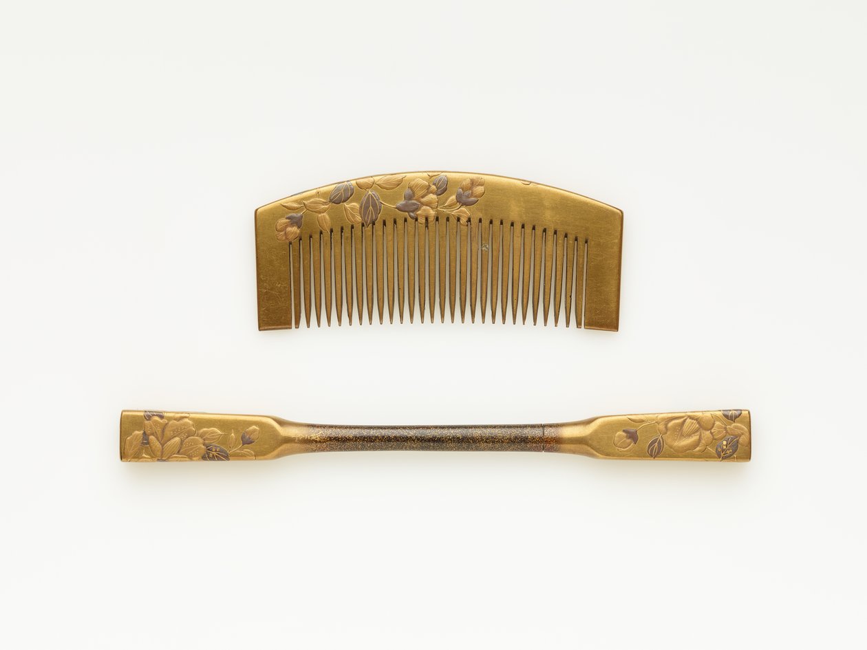 Peigne et épingle à cheveux, fin 19ème-début 20ème siècle - Japanese School