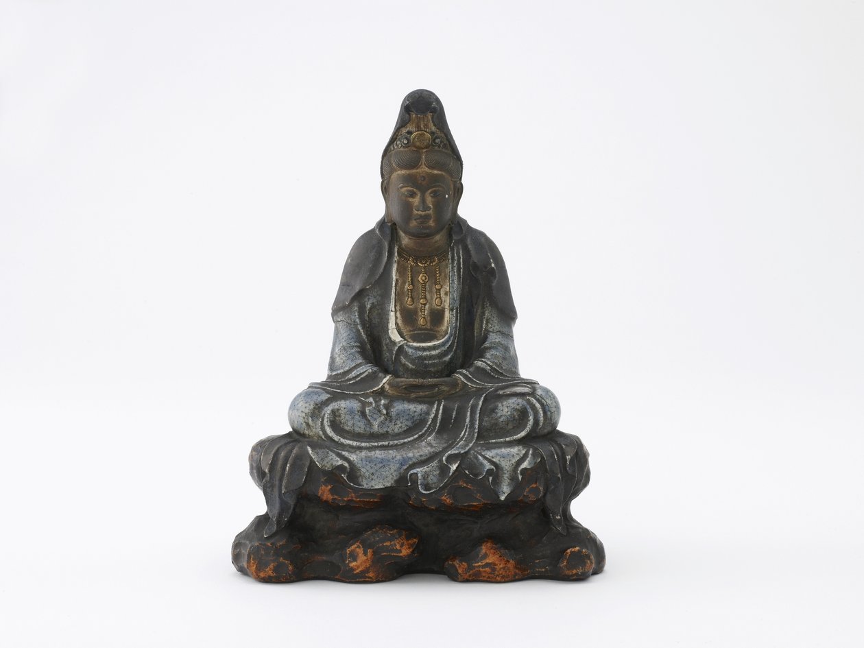 Image de Kannon assis, Kyoto, préfecture de Kyoto, période Edo ou ère Meiji - Japanese School