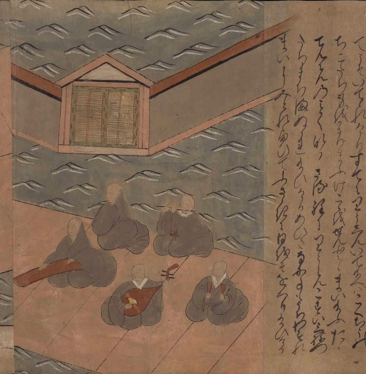 Musiciens japonais, illustration du 