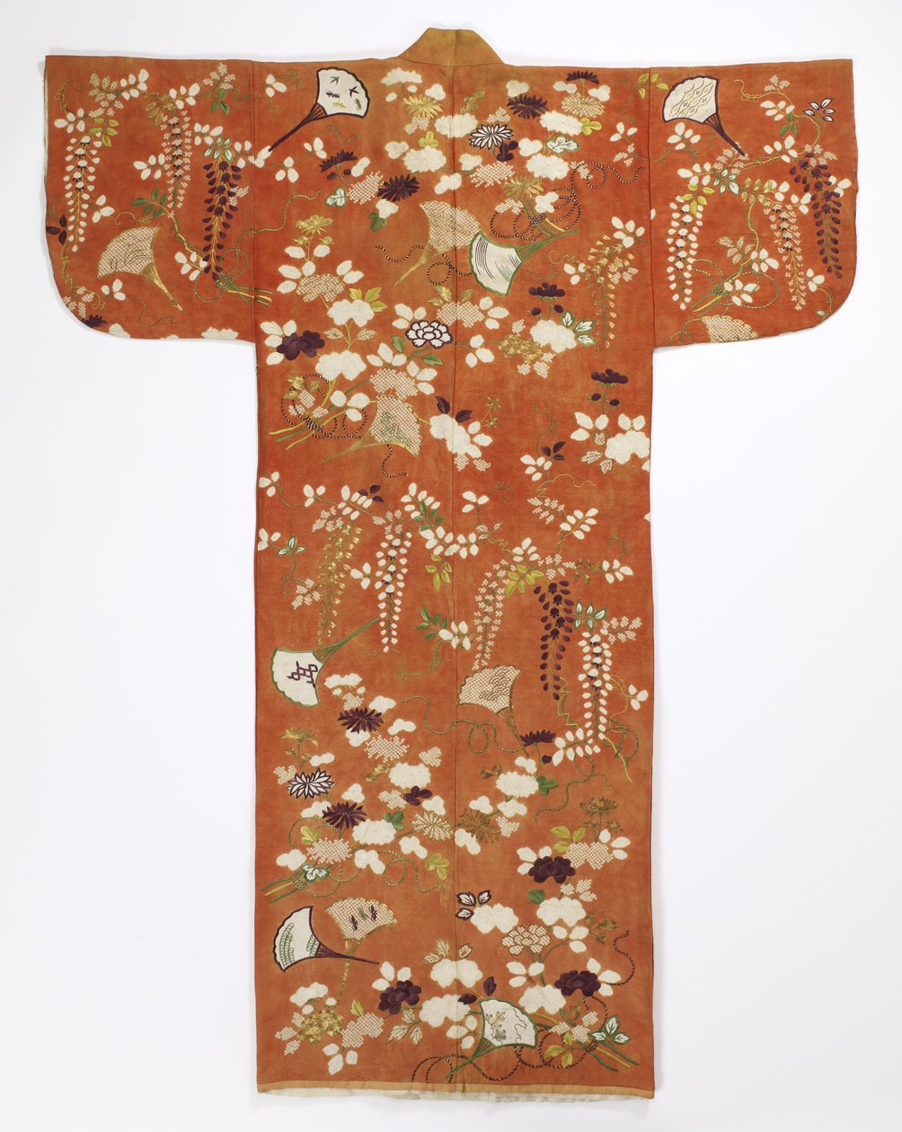Kimono (furisode), fin du XVIIIe siècle - Japanese School