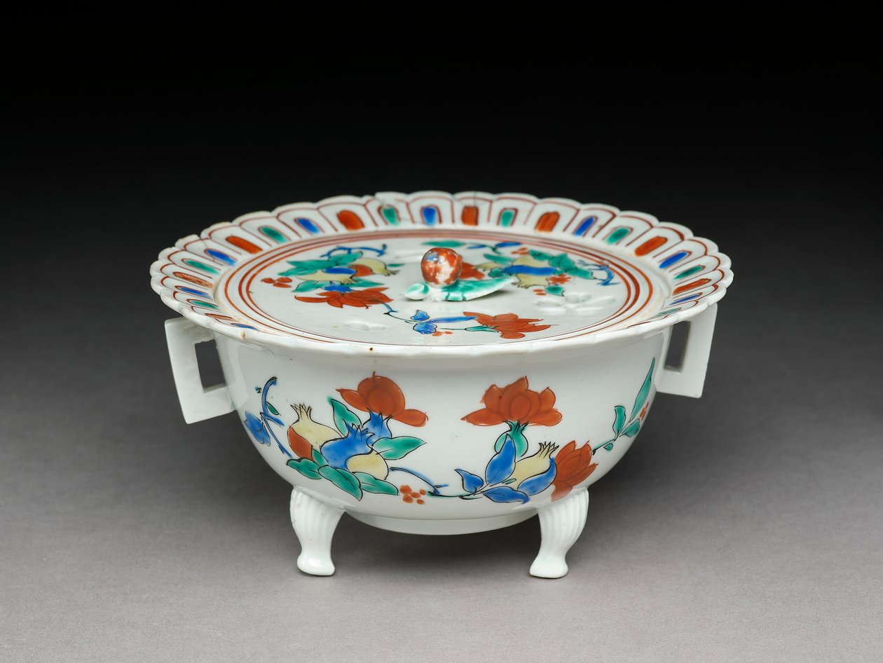 Bol Koro avec un couvercle plat, Kakiemon, 1680-1700 - Japanese School