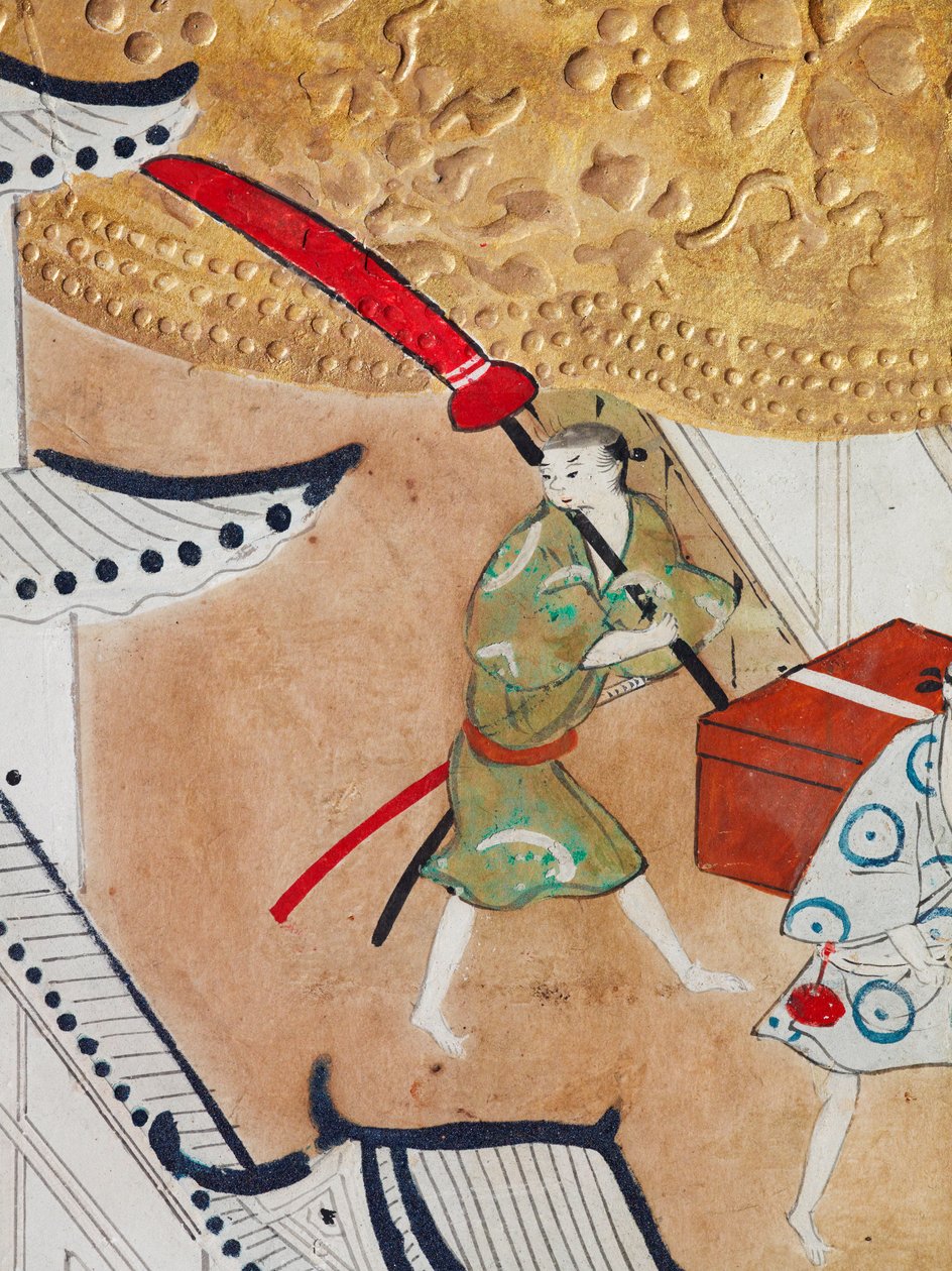Osakazu Byobu - Paravent japonais à huit panneaux (peinture) - Japanese School
