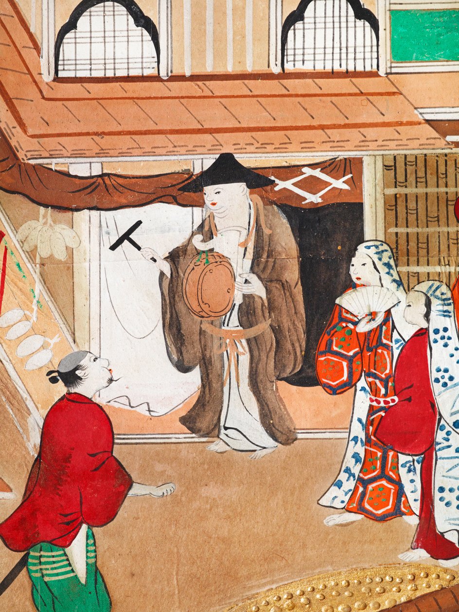 Osakazu Byobu - Paravent japonais à huit panneaux (peinture) - Japanese School
