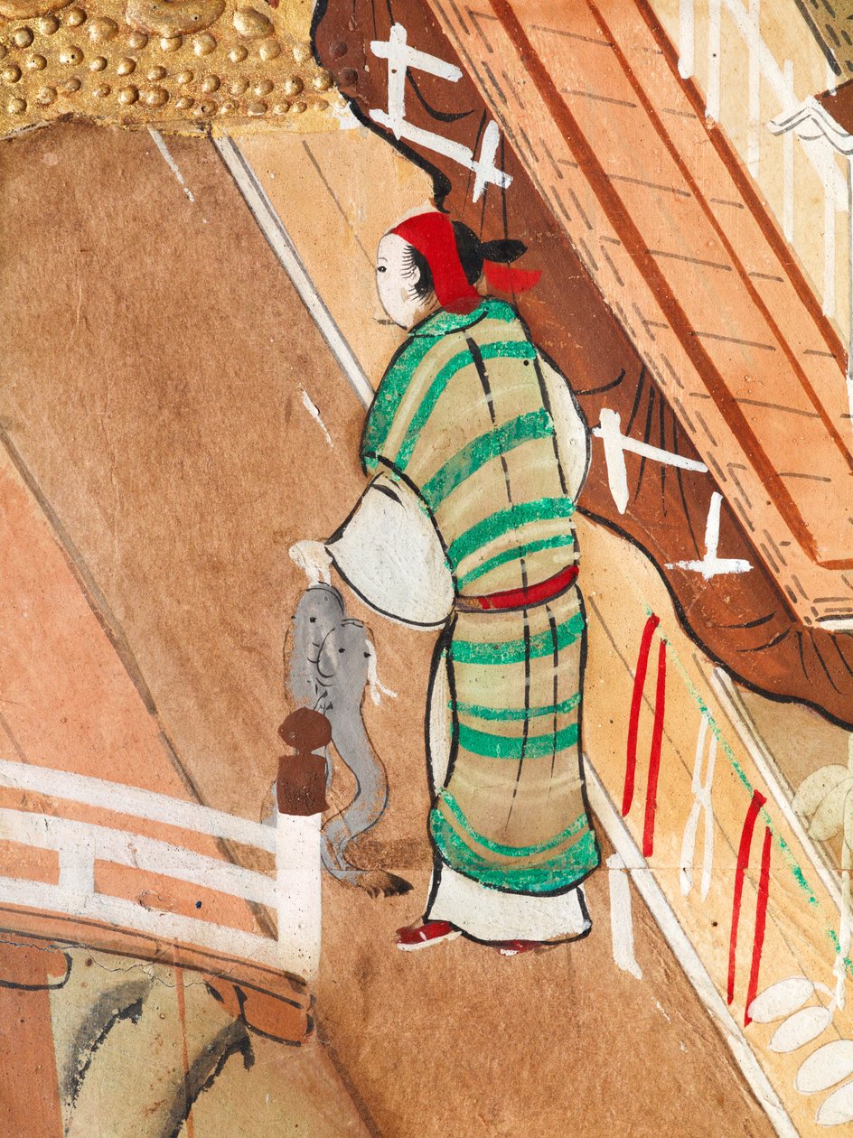 Osakazu Byobu - Paravent japonais à huit panneaux (peinture) - Japanese School