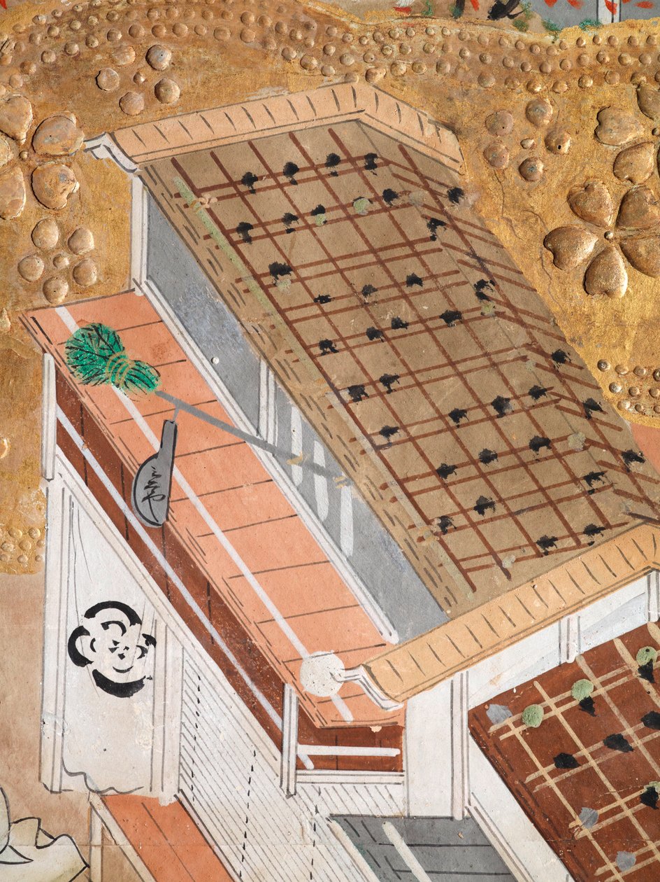 Osakazu Byobu - Paravent japonais à huit panneaux (peinture) - Japanese School