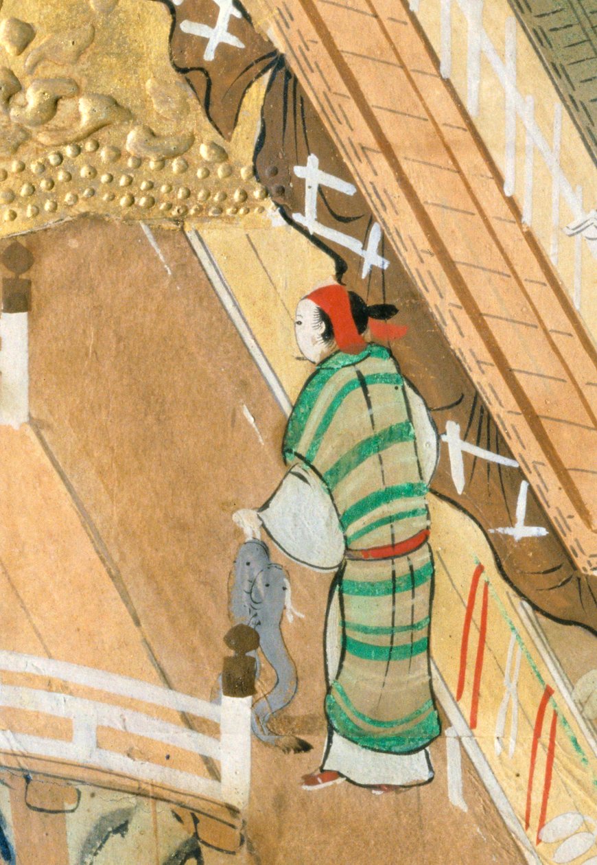 Osakazu Byobu - Paravent japonais à huit panneaux (peinture) - Japanese School