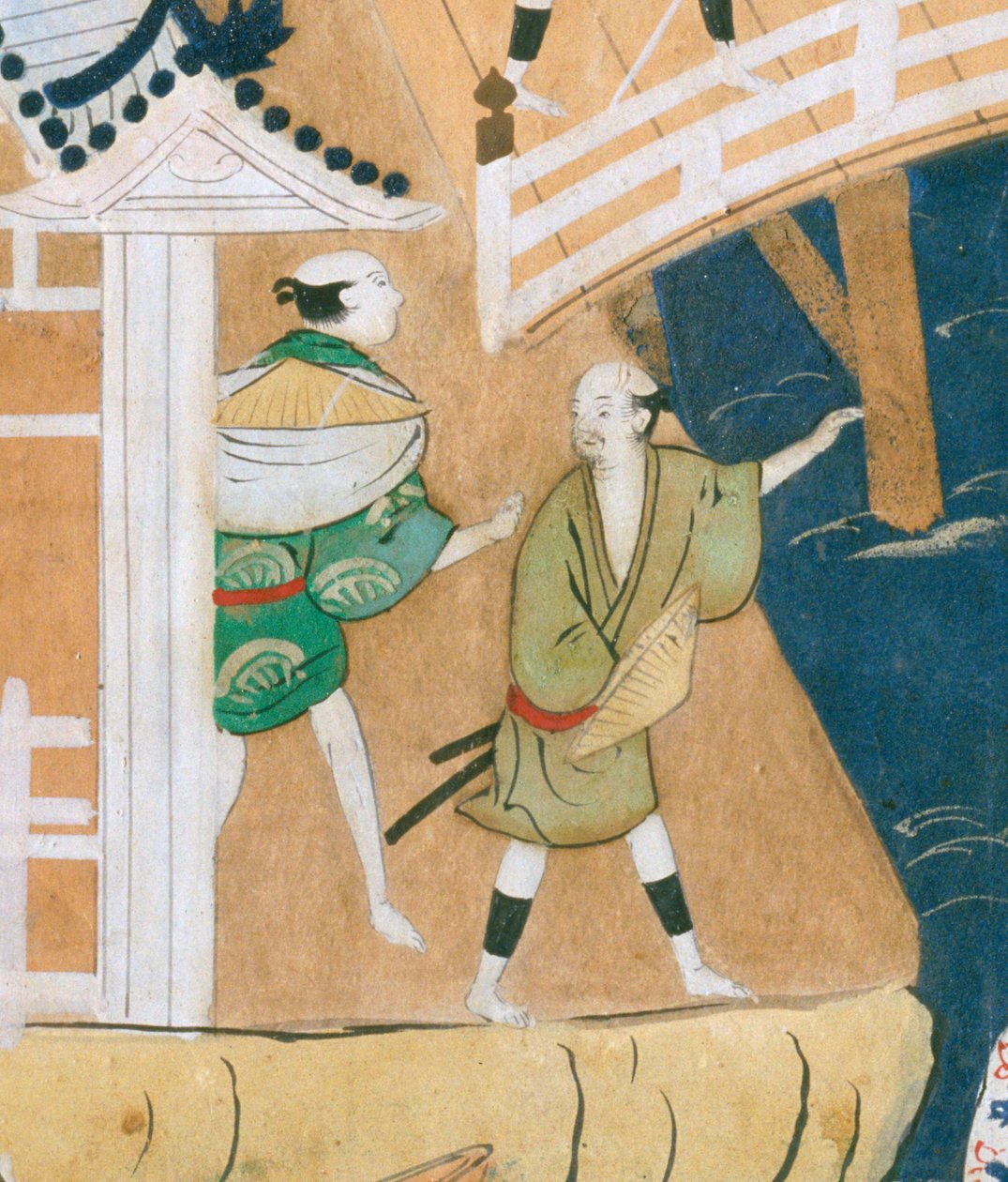 Osakazu Byobu - Paravent japonais à huit panneaux (peinture) - Japanese School