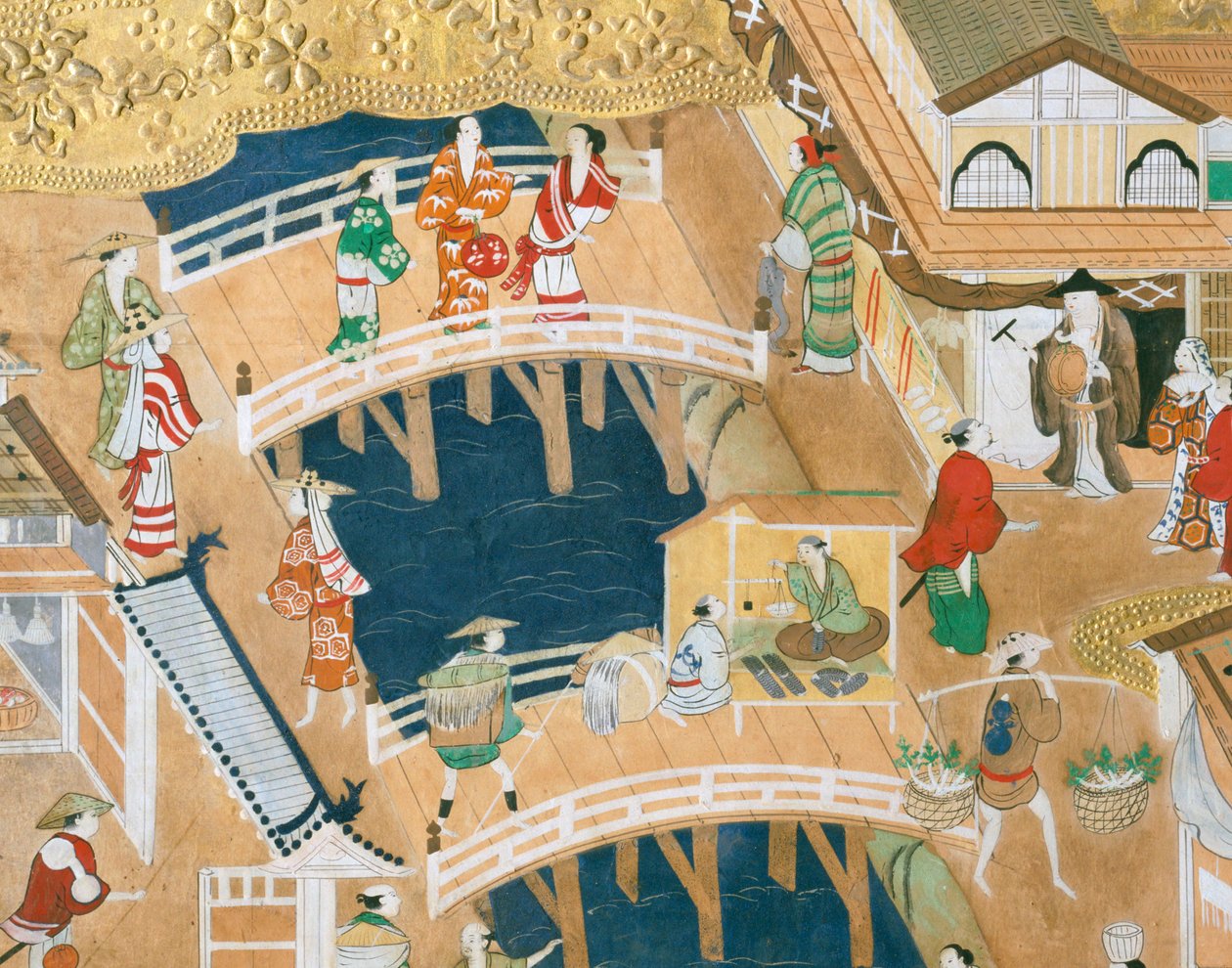 Osakazu Byobu - Paravent japonais à huit panneaux (peinture) - Japanese School