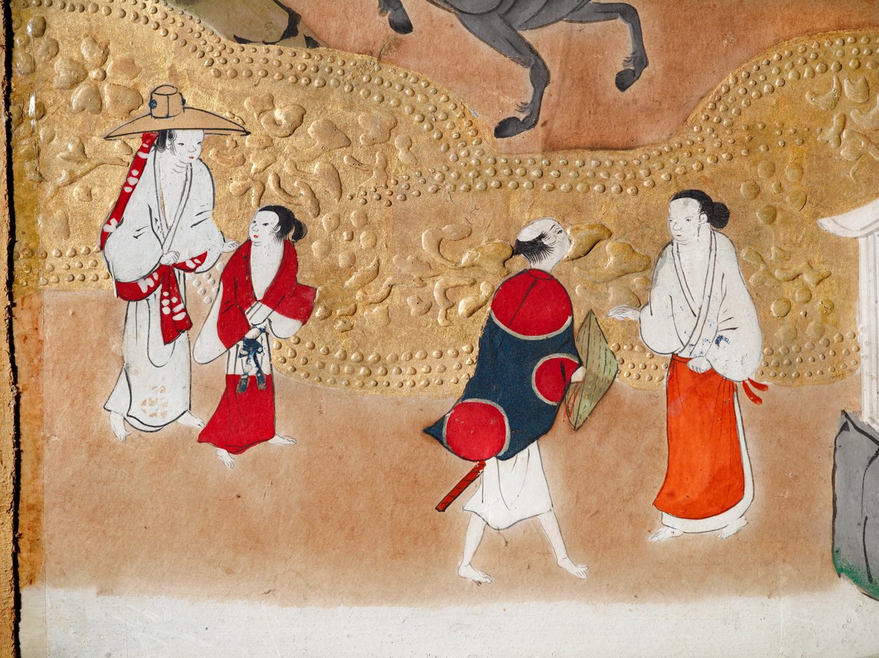 Osakazu Byobu - Paravent japonais à huit panneaux (peinture) - Japanese School