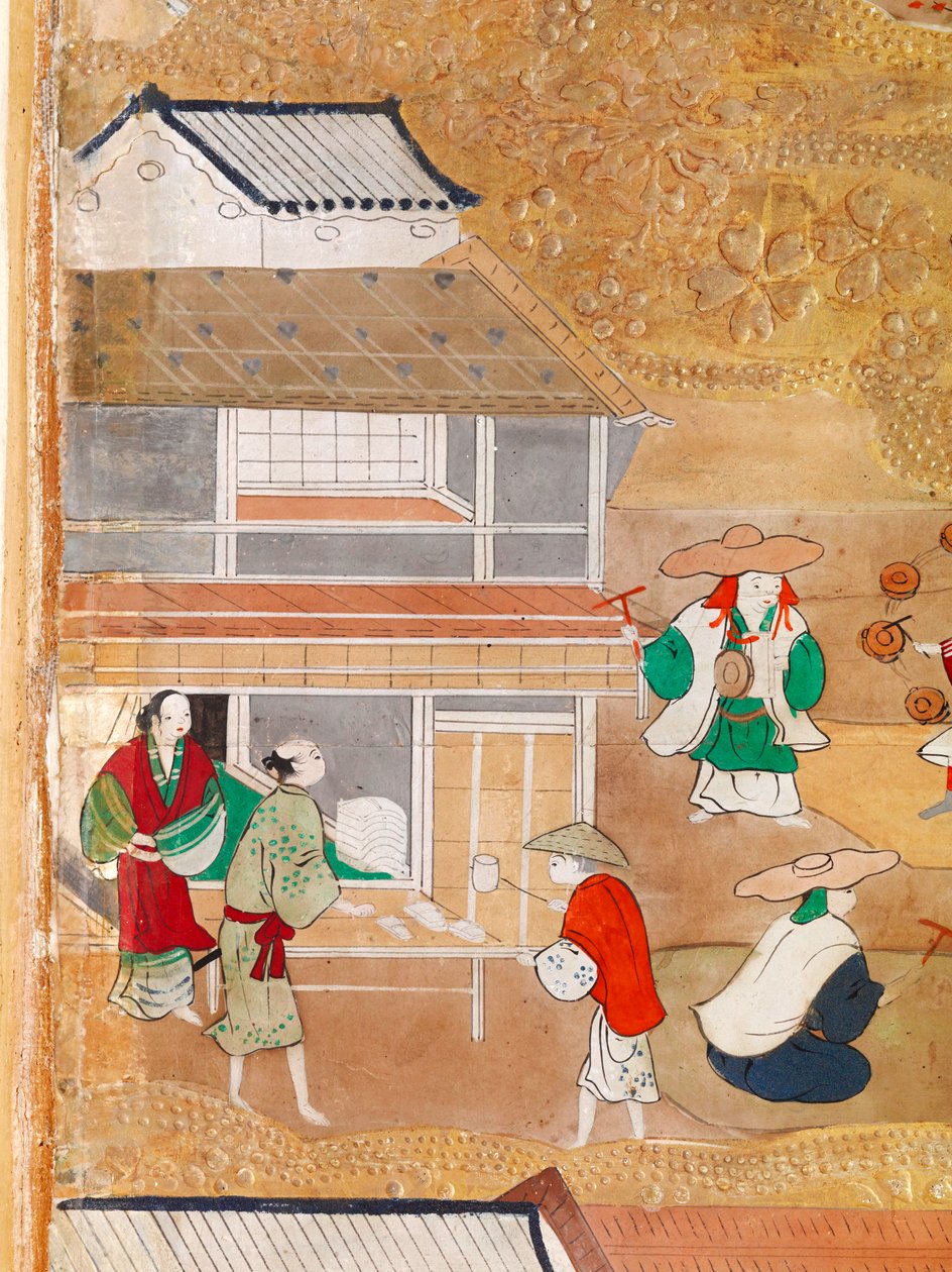 Osakazu Byobu - Paravent japonais à huit panneaux (peinture) - Japanese School