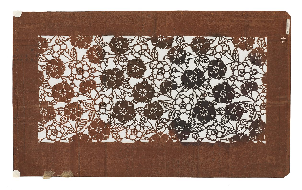 Pochoir en papier (katagami), fin du 19ème siècle - Japanese School