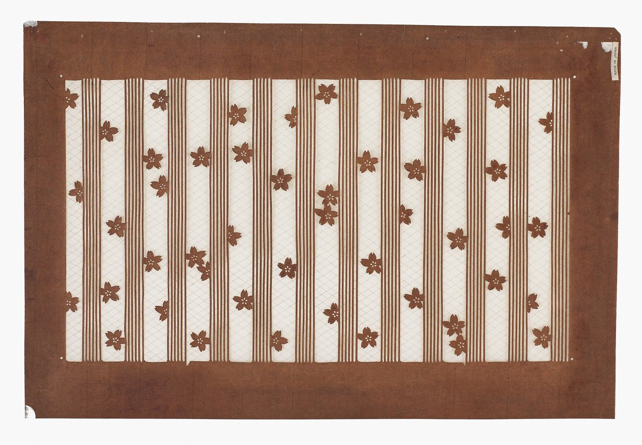 Pochoir en papier (katagami), fin du 19e siècle - Japanese School