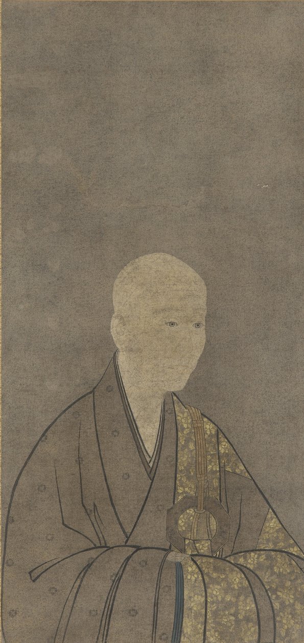 Portrait de Muso Kokushi (1275-1351) période Muromachi - Japanese School