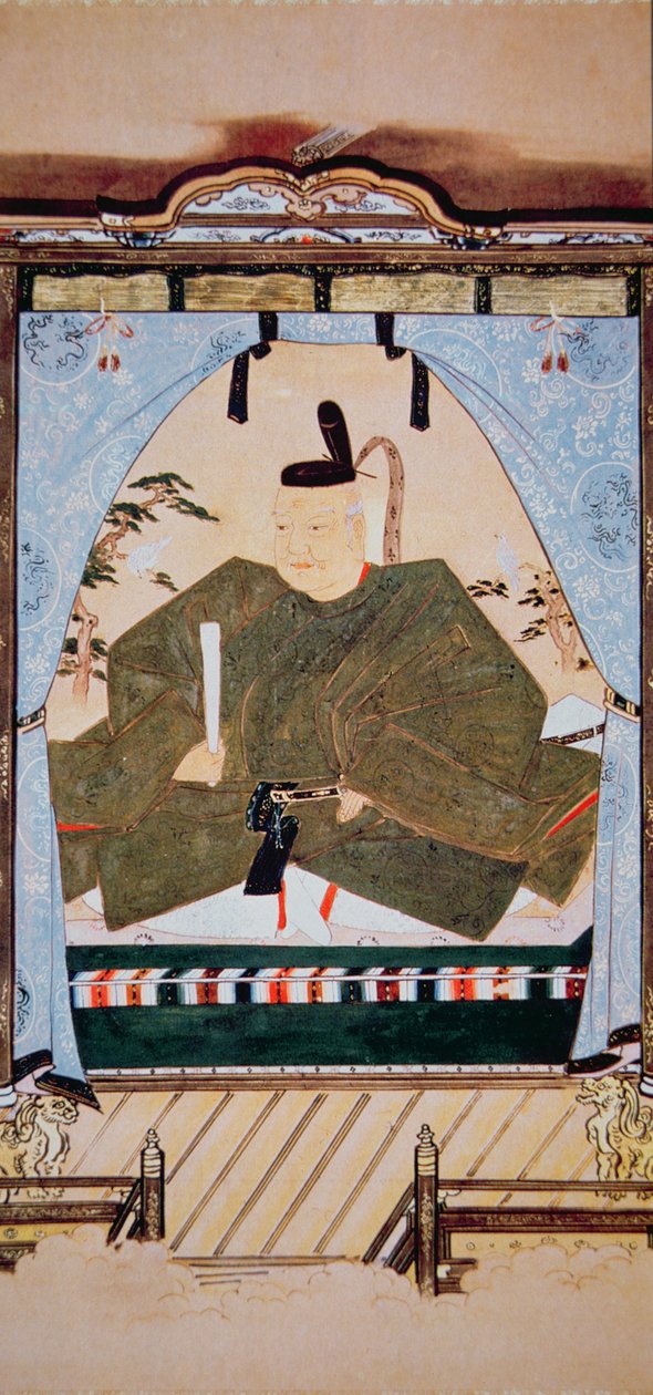 Portrait du Shogun Tokugawa Ieyasu en habit de cour - Japanese School