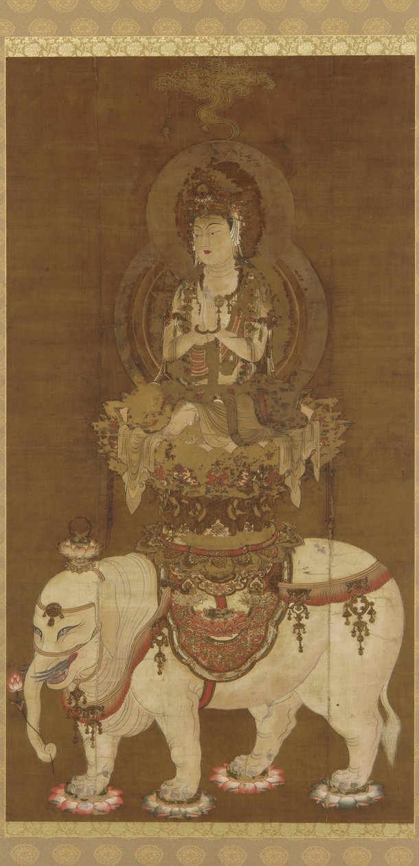 Le Bodhisattva - Fugen (Fugen Bosatsu) période Heian - Japanese School