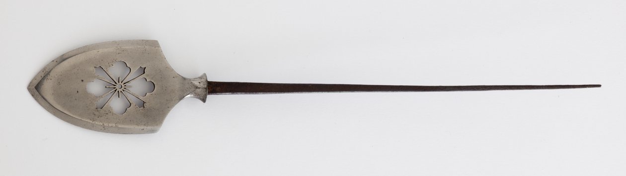 Yanone (pointe de flèche) de type plat (hirane) avec motif percé Hanabishi (acier) - Japanese School