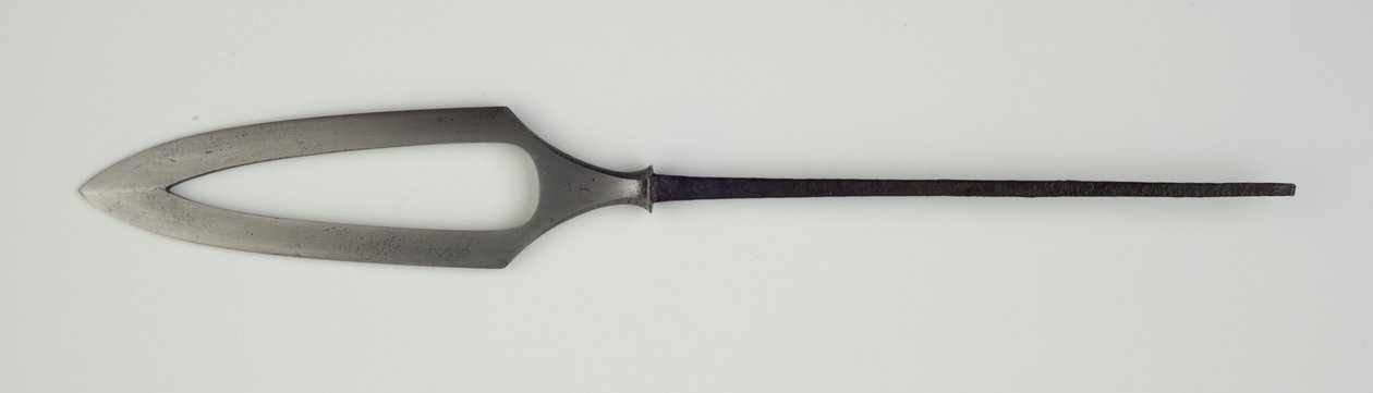 Yanone (pointe de flèche) de type plat (hirane) avec motif ajouré - Japanese School