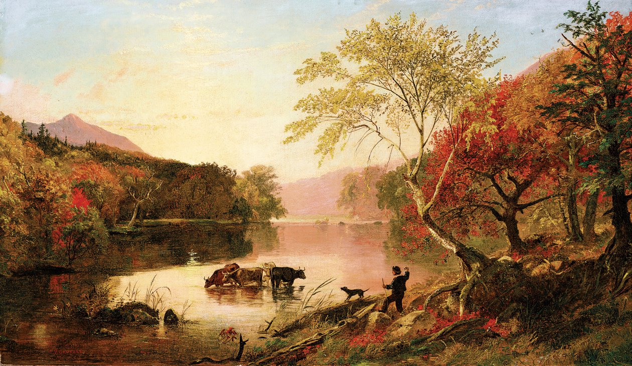Automne sur la rivière Hudson - Jasper Francis Cropsey