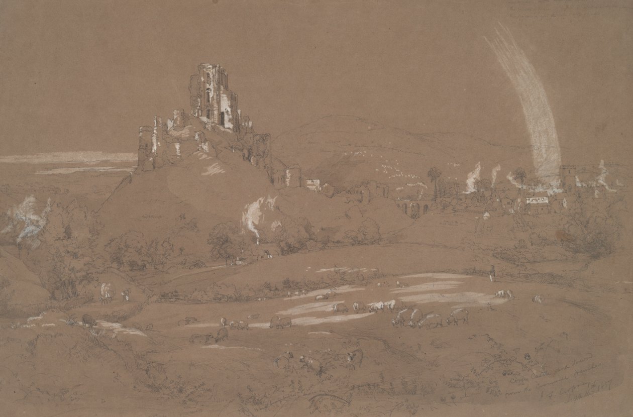 Château et ville de Corfou depuis les tranchées de Cromwell - Jasper Francis Cropsey