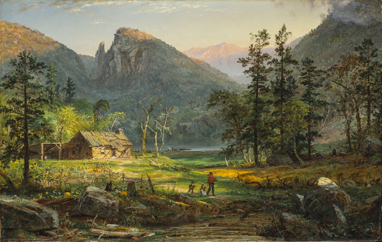 La maison des pionniers, Eagle Cliff, Montagnes Blanches - Jasper Francis Cropsey