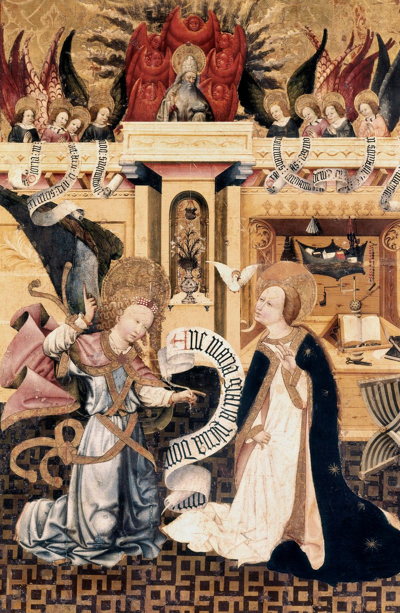 Annonciation et Dieu le Père entouré d