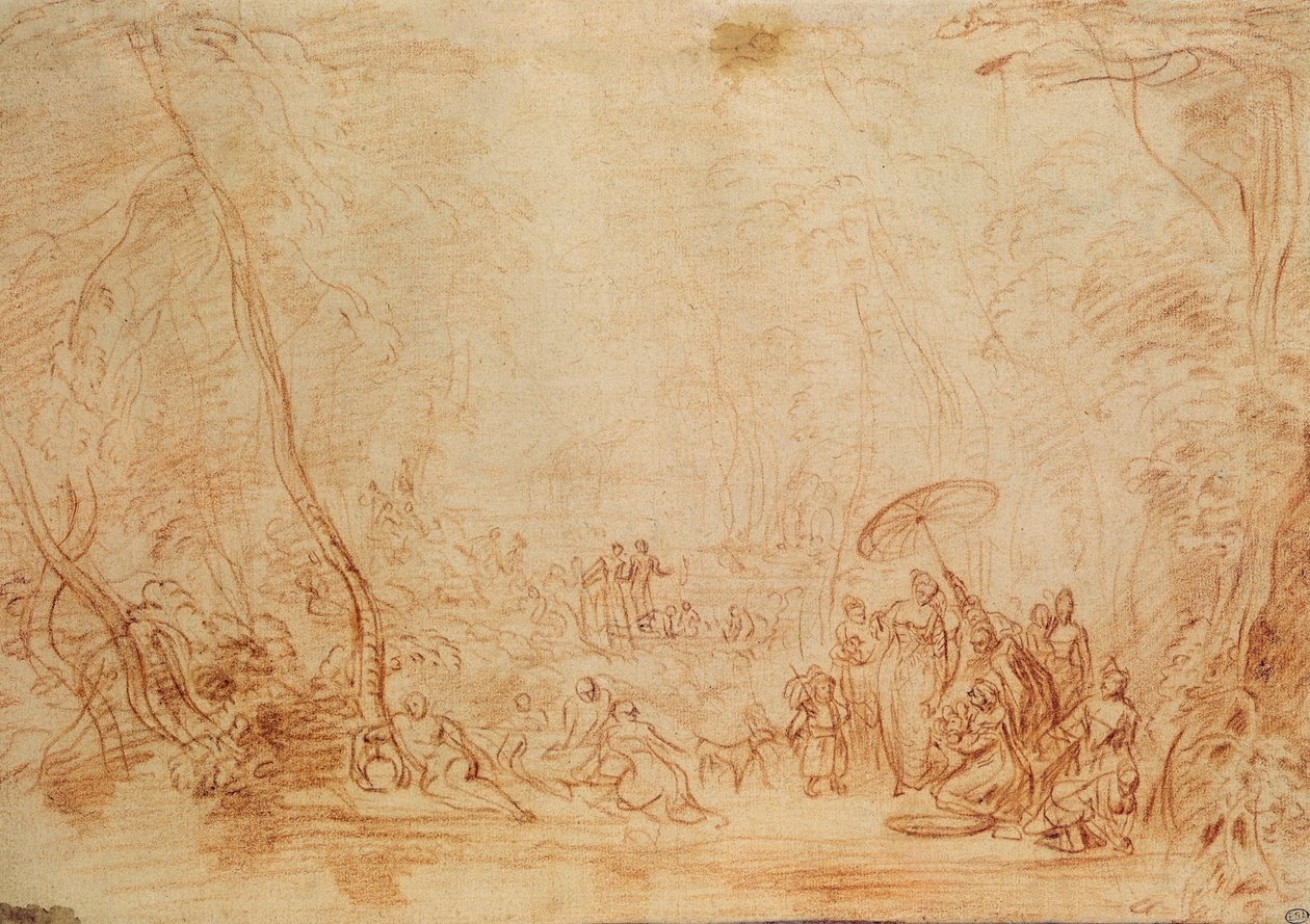 Le sauvetage de Moïse des eaux - Jean Antoine Watteau