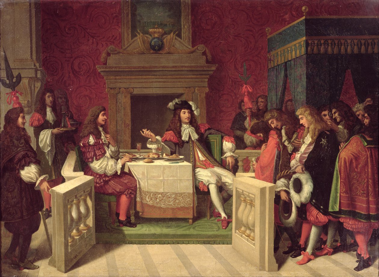 Molière (1622-73) dînant avec Louis XIV (1638-1715) 1857 - Jean Auguste Dominique Ingres